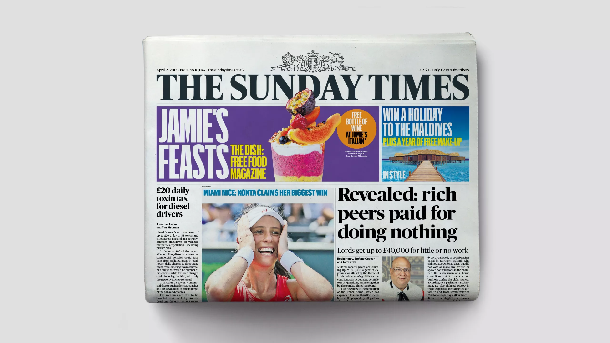 The Times Front Page Folded V02