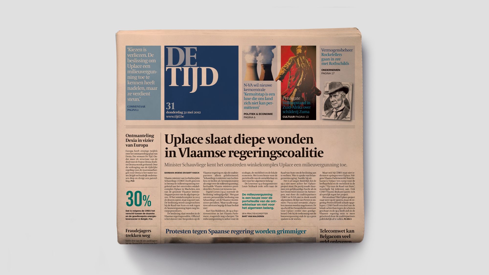 Te Dijd Mock up Front Page Folded V02