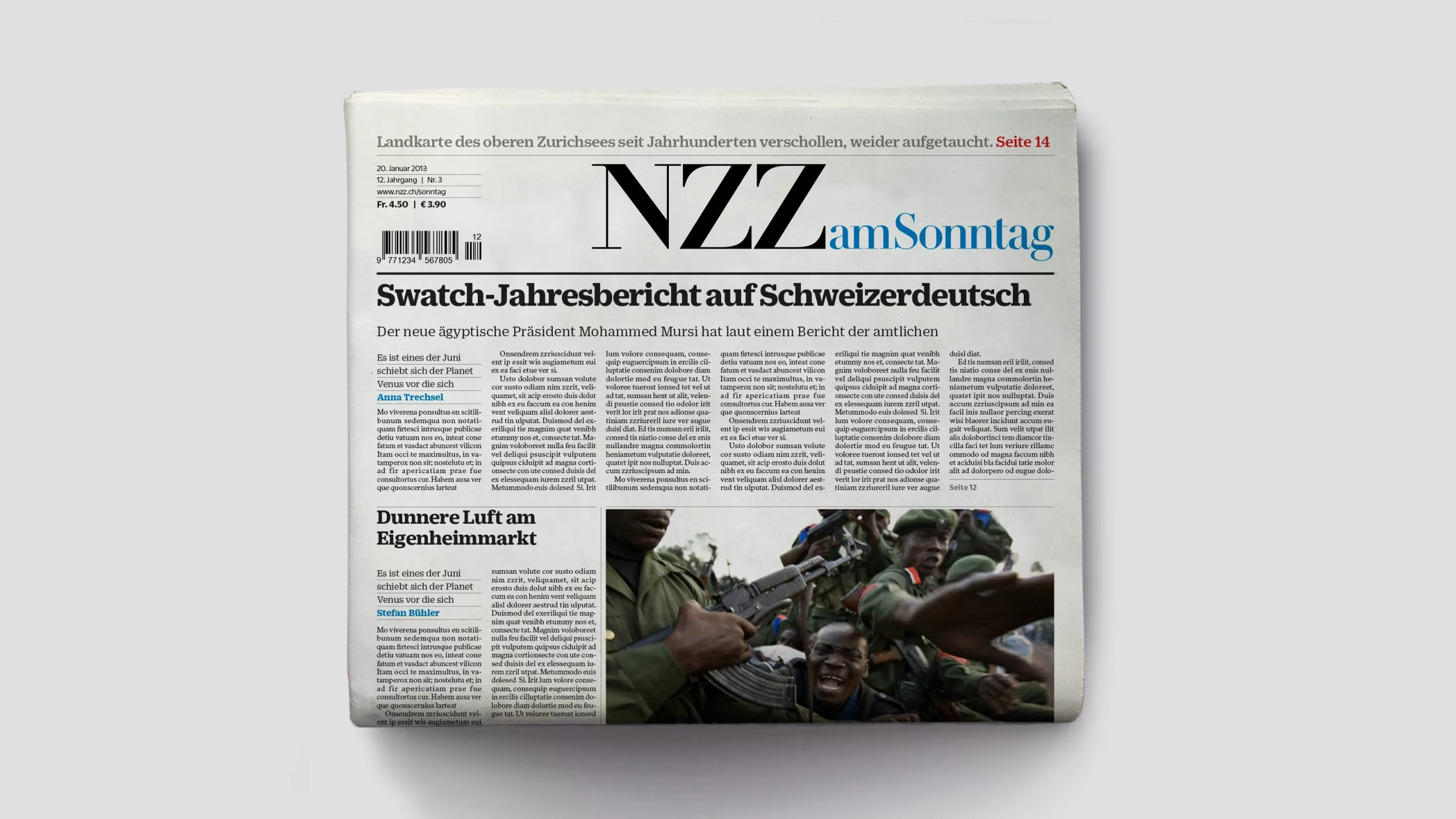 NZZ Prototyle Front Page Folded V01
